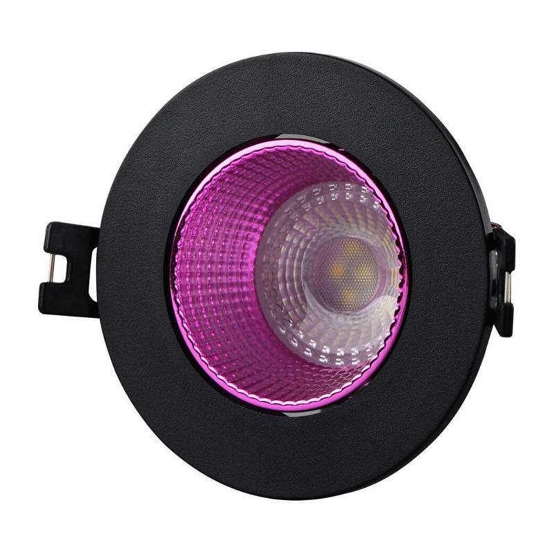 Светильник светодиодный встраиваемый DK3061-BK+PI , IP20, 10Вт, GU5.3, LED, черный/розовый, пластик