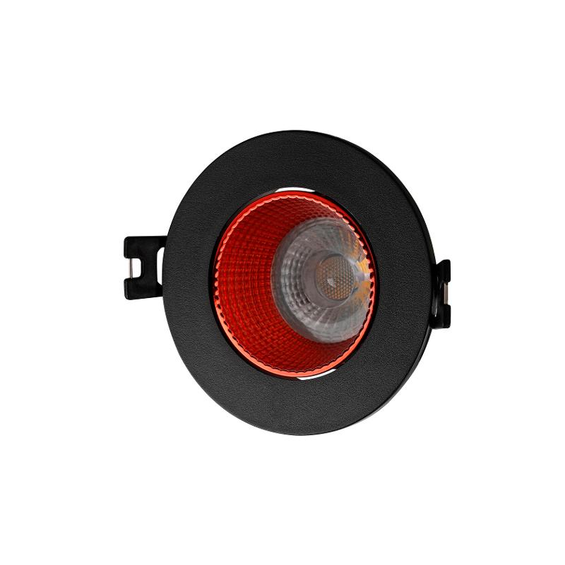 Светильник светодиодный встраиваемый DK3061-BK+RD , IP20, 10Вт, GU5.3, LED, черный/красный, пластик