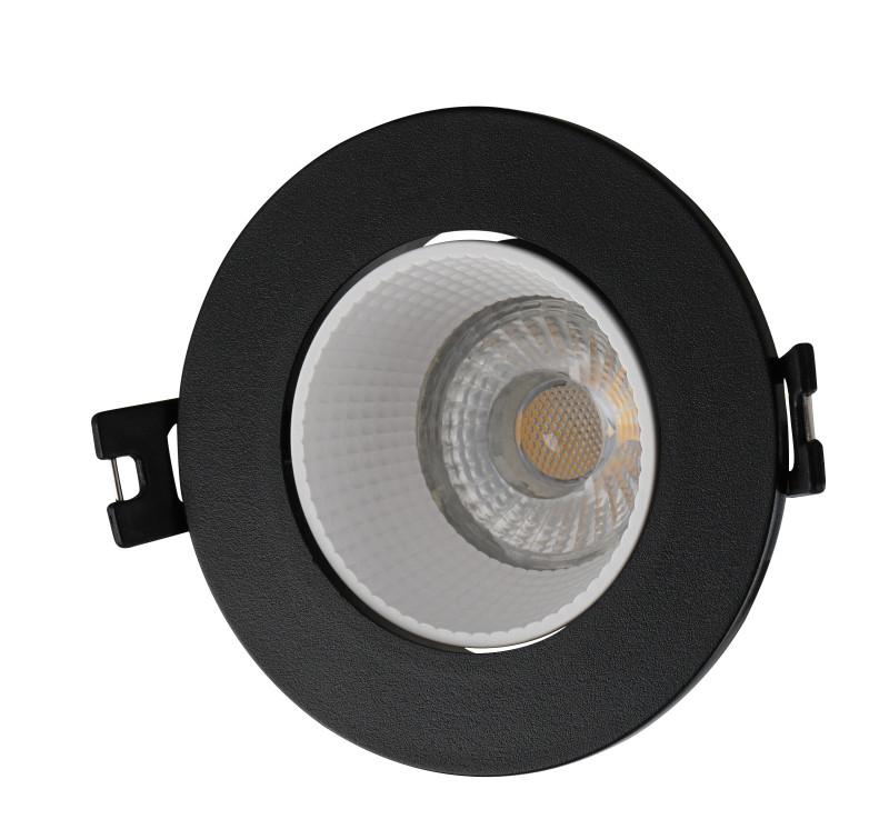 Светильник светодиодный встраиваемый DK3061-BK+WH , IP20, 10Вт, GU5.3, LED, черный/белый, пластик