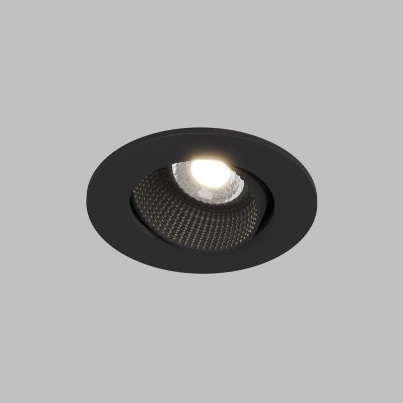 Светильник светодиодный встраиваемый DK3061-BK , IP20, 10Вт, GU5.3, LED, черный/черный, пластик
