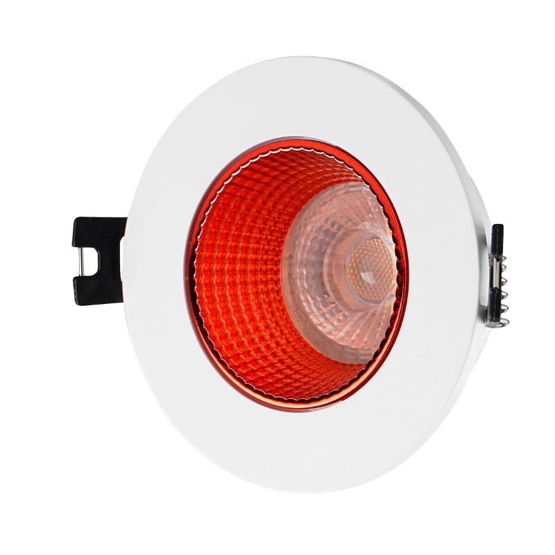 Светильник светодиодный встраиваемый DK3061-WH+RD , IP20, 10Вт, GU5.3, LED, белый/красный, пластик