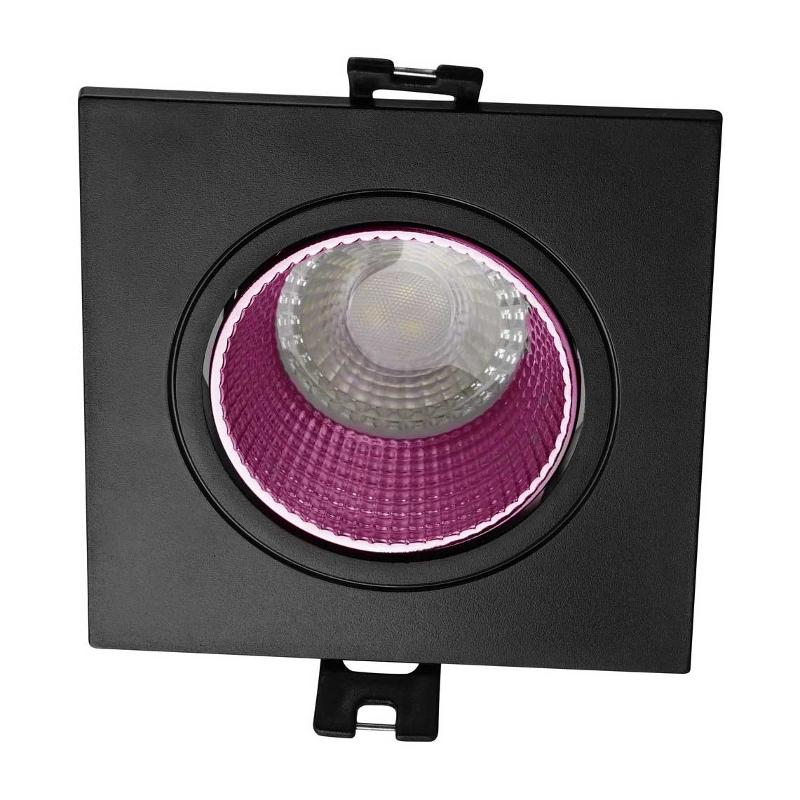 Светильник светодиодный встраиваемый DK3071-BK+PI , IP20, 10Вт, GU5.3, LED, черный/розовый, пластик
