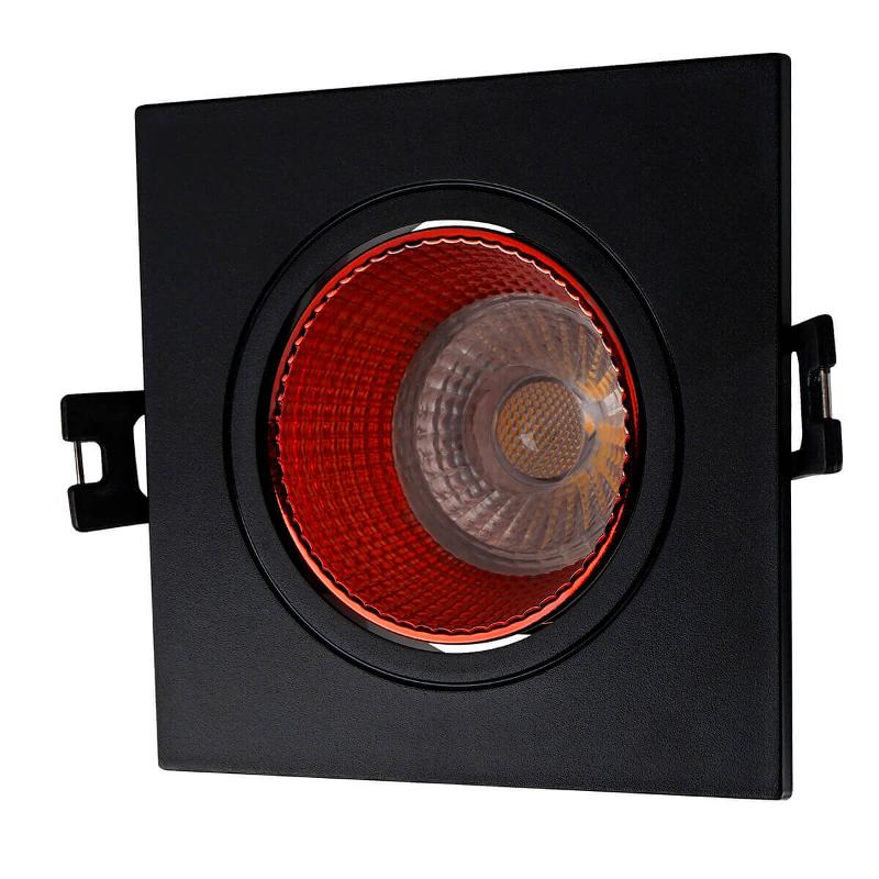 Светильник светодиодный встраиваемый DK3071-BK+RD , IP20, 10Вт, GU5.3, LED, черный/красный, пластик