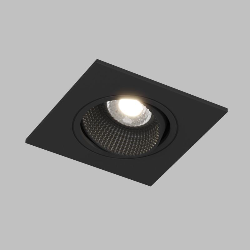 Светильник светодиодный встраиваемый DK3071-BK , IP20, 10Вт, GU5.3, LED, черный/черный, пластик