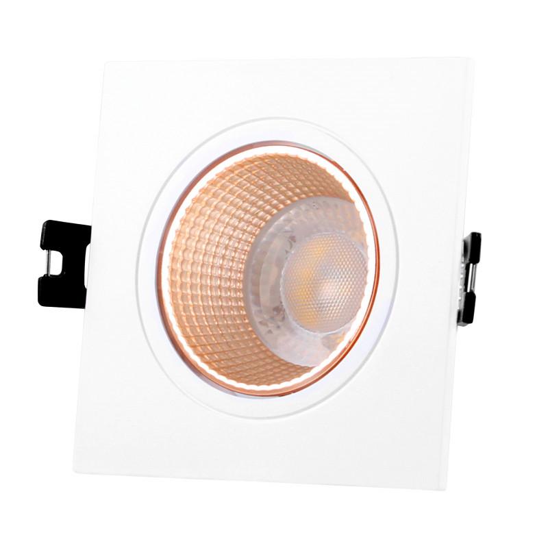 Светильник светодиодный встраиваемый DK3071-WBR , IP20, 10Вт, GU5.3, LED, белый/бронзовый, пластик