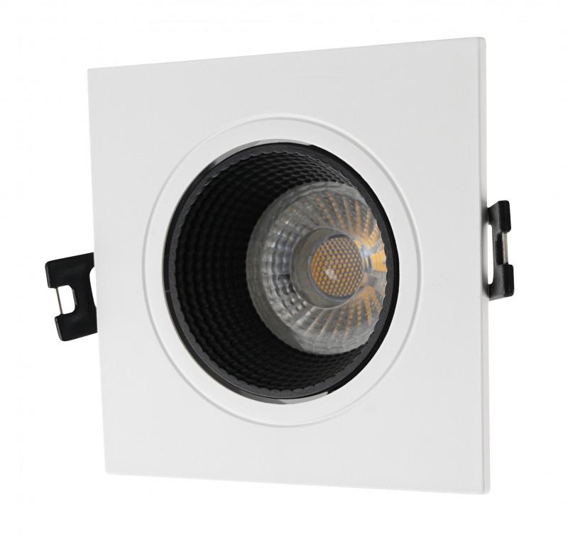 Светильник светодиодный встраиваемый DK3071-WH+BK , IP20, 10Вт, GU5.3, LED, белый/черный, пластик