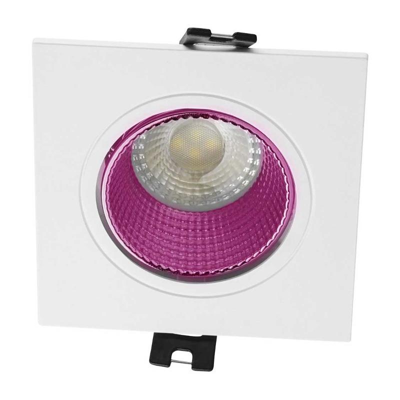 Светильник светодиодный встраиваемый DK3071-WH+PI , IP20, 10Вт, GU5.3, LED, белый/розовый, пластик