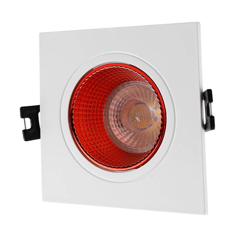 Светильник светодиодный встраиваемый DK3071-WH+RD , IP20, 10Вт, GU5.3, LED, белый/красный, пластик