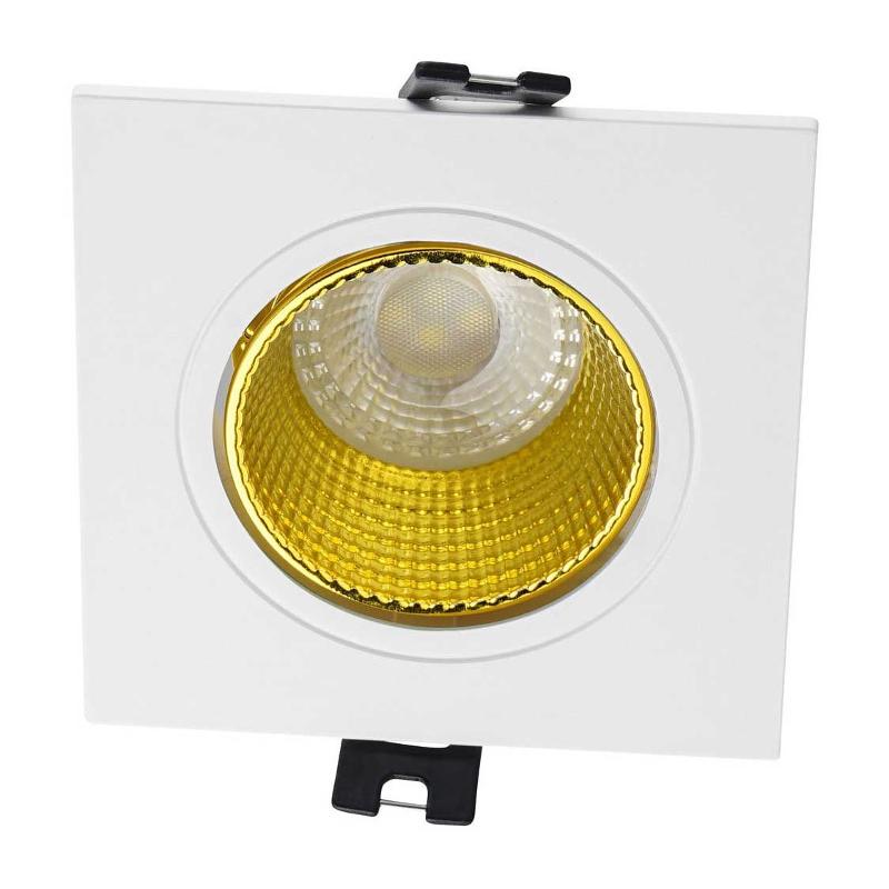 Светильник светодиодный встраиваемый DK3071-WH+YE , IP20, 10Вт, GU5.3, LED, белый/желтый, пластик