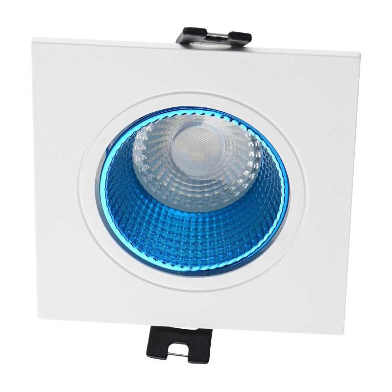 Светильник светодиодный встраиваемый DK3071-WH+СY , IP20, 10Вт, GU5.3, LED, белый/голубой, пластик