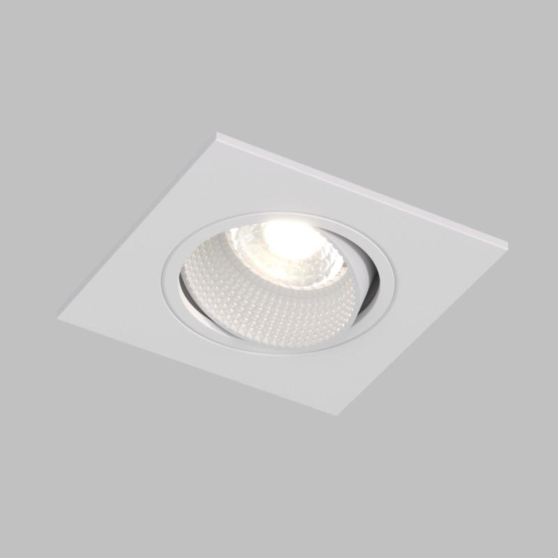 Светильник светодиодный встраиваемый DK3071-WH , IP20, 10Вт, GU5.3, LED, белый/белый, пластик