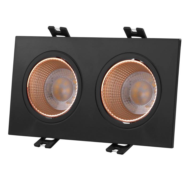 Светильник светодиодный встраиваемый DK3072-BBR , IP20, 10Вт, GU5.3, LED, черный/бронзовый, пластик