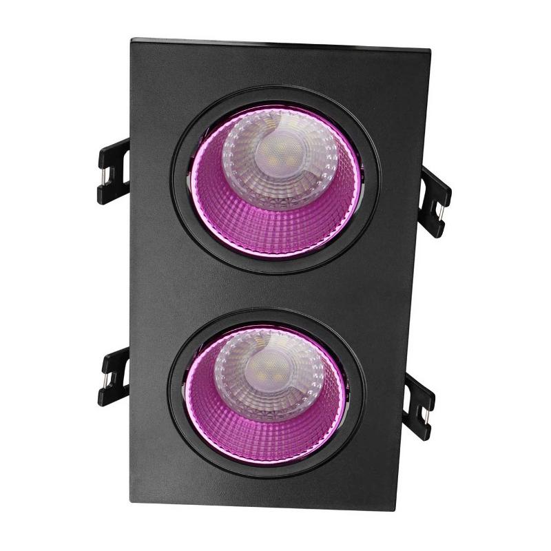 Светильник светодиодный встраиваемый DK3072-BK+PI , IP20, 10Вт, GU5.3, LED, черный/розовый, пластик