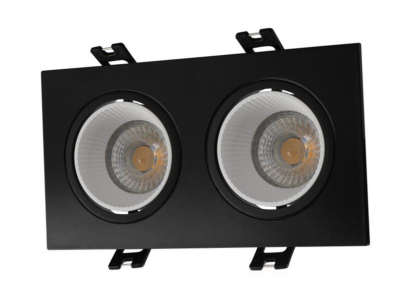 Светильник светодиодный встраиваемый DK3072-BK+WH , IP20, 10Вт, GU5.3, LED, черный/белый, пластик