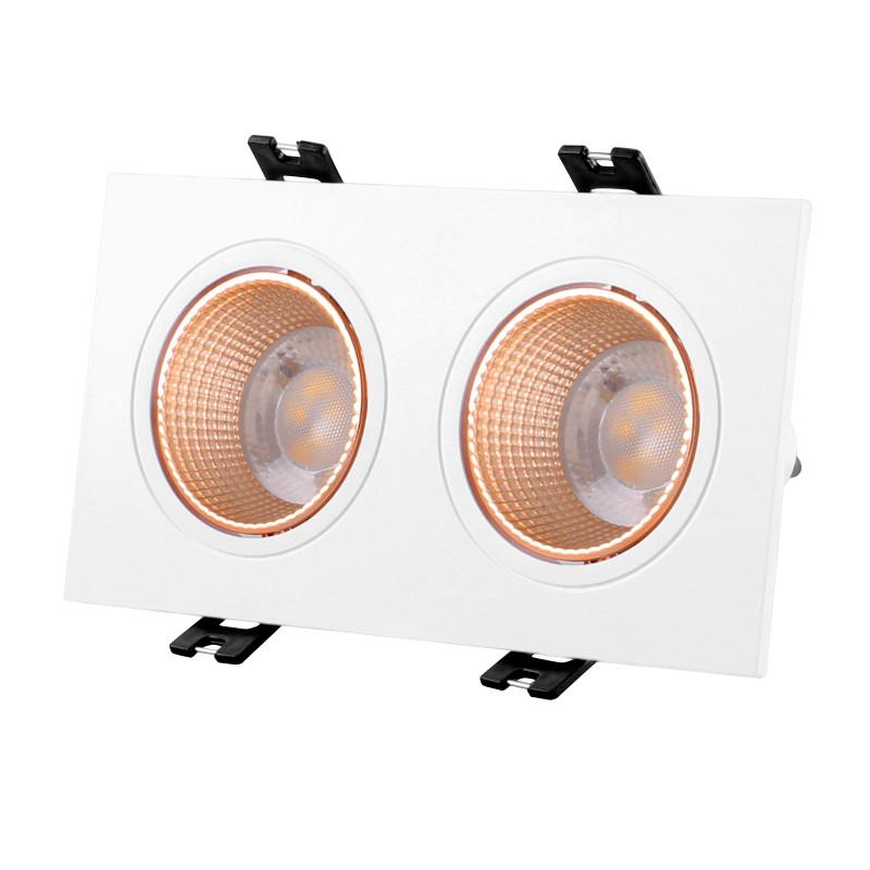 Светильник светодиодный встраиваемый DK3072-WBR , IP20, 10Вт, GU5.3, LED, белый/бронзовый, пластик
