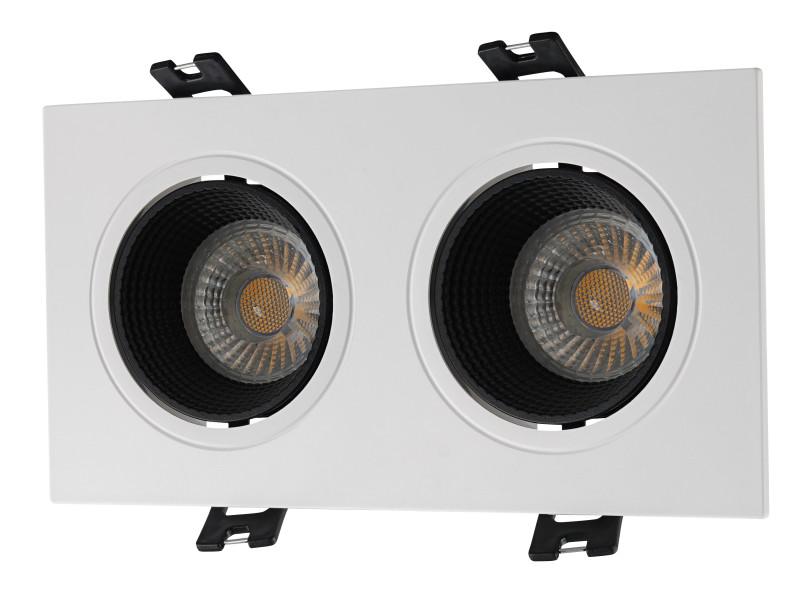 Светильник светодиодный встраиваемый DK3072-WH+BK , IP20, 10Вт, GU5.3, LED, белый/черный, пластик