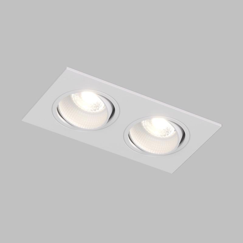 Светильник светодиодный встраиваемый DK3072-WH , IP20, 10Вт, GU5.3, LED, белый/белый, пластик