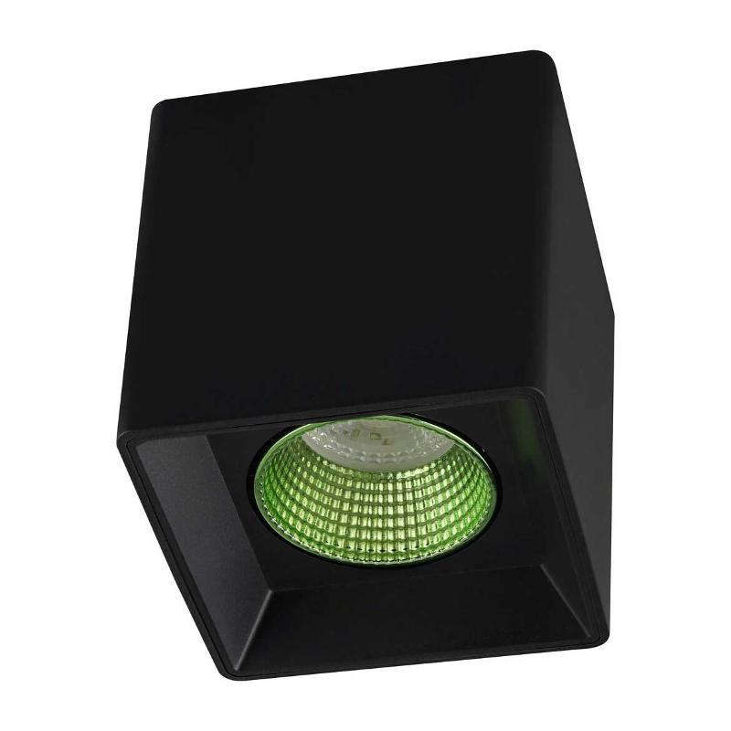 Светильник светодиодный накладной DK3080-BK+GR IP20, 10Вт, GU5.3, LED, черный/зеленый, пластик
