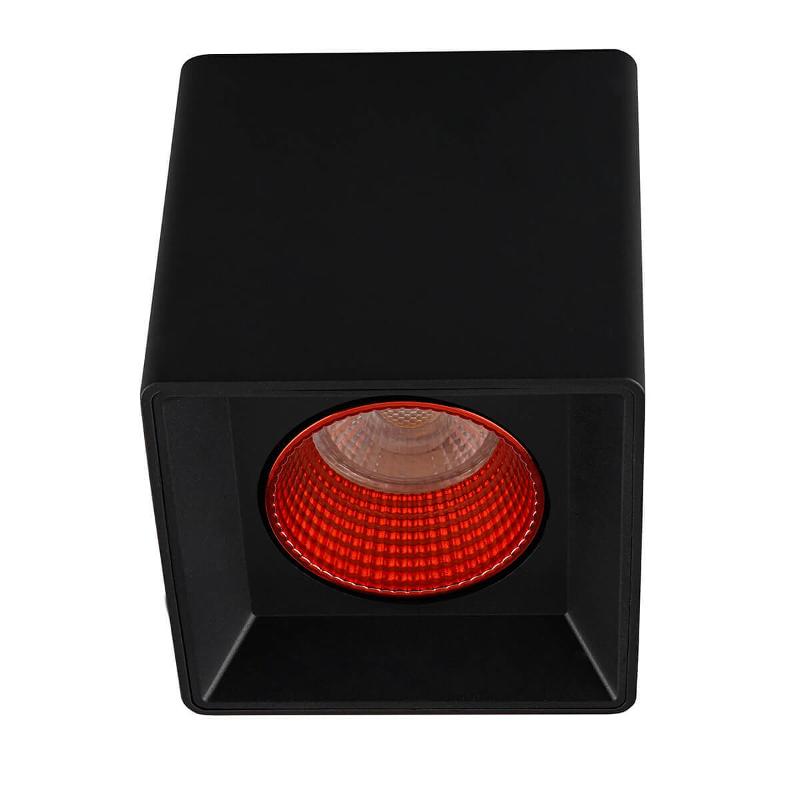 Светильник светодиодный накладной DK3080-BK+RD IP20, 10Вт, GU5.3, LED, черный/красный, пластик