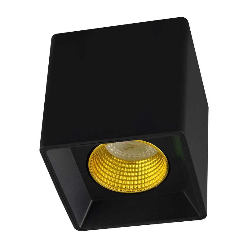 Светильник светодиодный накладной DK3080-BK+YE IP20, 10Вт, GU5.3, LED, черный/желтый, пластик