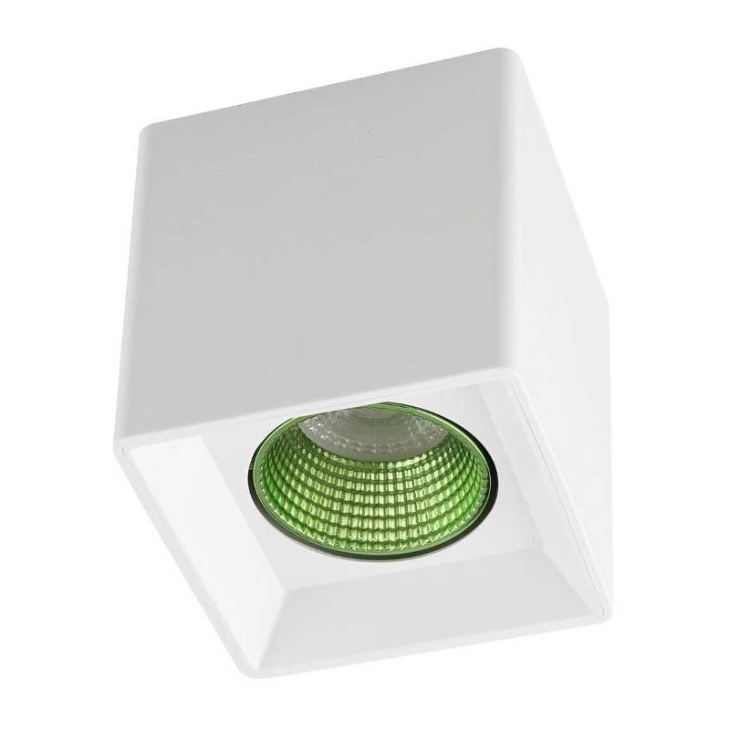 Светильник светодиодный накладной DK3080-WH+GR IP20, 10Вт, GU5.3, LED, белый/зеленый, пластик