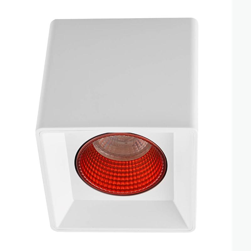 Светильник светодиодный накладной DK3080-WH+RD IP20, 10Вт, GU5.3, LED, белый/красный, пластик