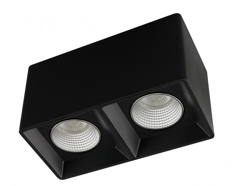 Светильник светодиодный накладной DK3085-BK+CH IP20, 10Вт, GU5.3, LED, черный/хром, пластик