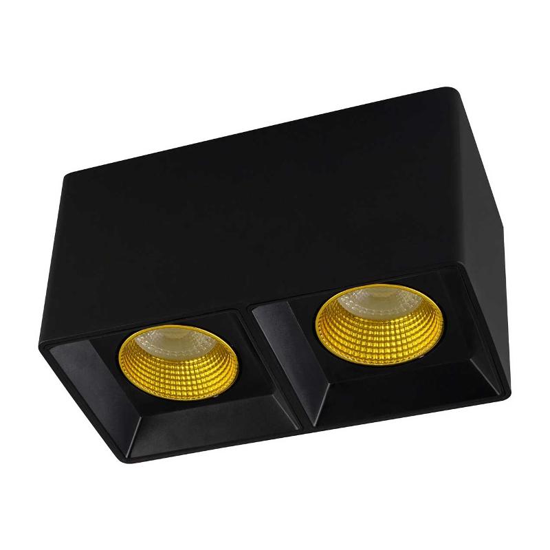 Светильник светодиодный накладной DK3085-BK+YE IP20, 10Вт, GU5.3, LED, черный/желтый, пластик