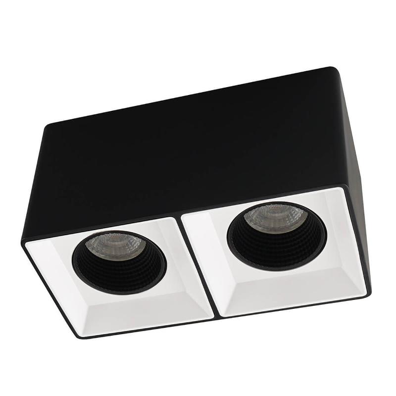 Светильник светодиодный накладной DK3085-BW+BK IP20, 10Вт, GU5.3, LED, черно-белый/черный, пластик