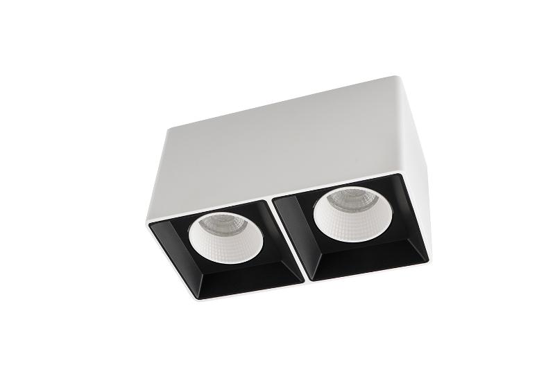 Светильник светодиодный накладной DK3085-WB+WH IP20, 10Вт, GU5.3, LED, бело-черный/белый, пластик
