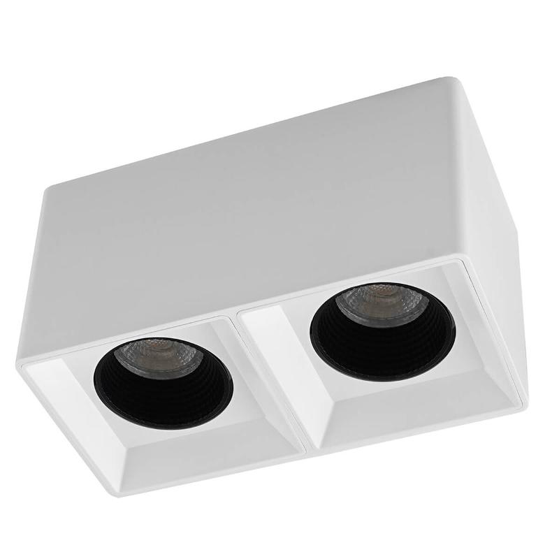 Светильник светодиодный накладной DK3085-WH+BK IP20, 10Вт, GU5.3, LED, белый/черный, пластик