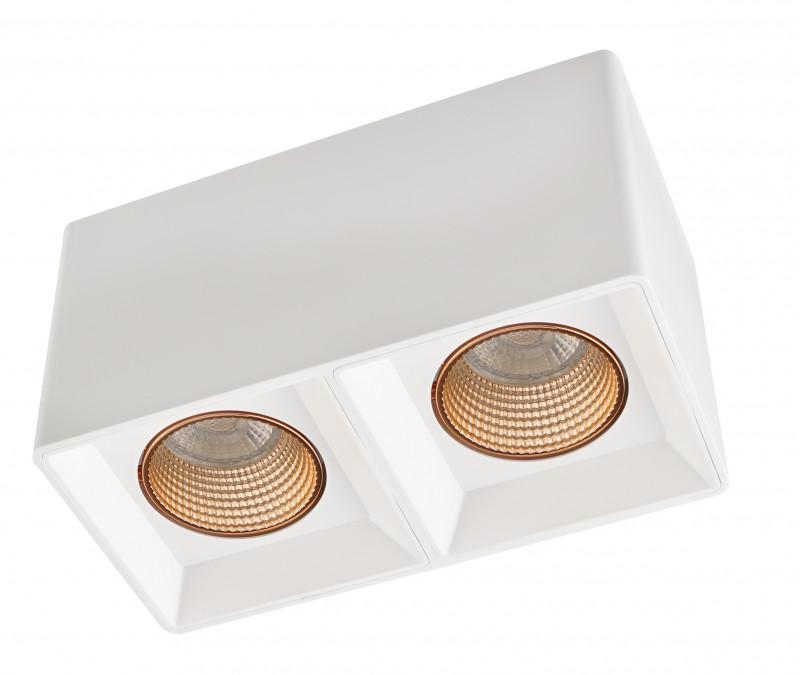 Светильник светодиодный накладной DK3085-WH+BR IP20, 10Вт, GU5.3, LED, белый/бронзовый, пластик
