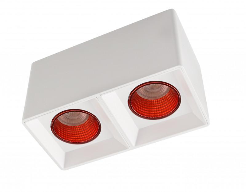 Светильник светодиодный накладной DK3085-WH+RD IP20, 10Вт, GU5.3, LED, белый/красный, пластик