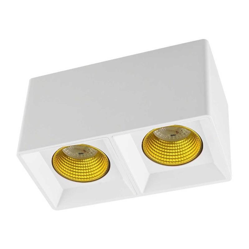 Светильник светодиодный накладной DK3085-WH+YE IP20, 10Вт, GU5.3, LED, белый/желтый, пластик