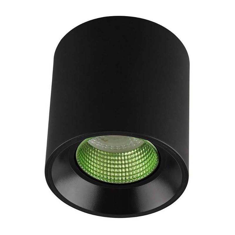 Светильник светодиодный накладной DK3090-BK+GR IP20, 10Вт, GU5.3, LED, черный/зеленый, пластик