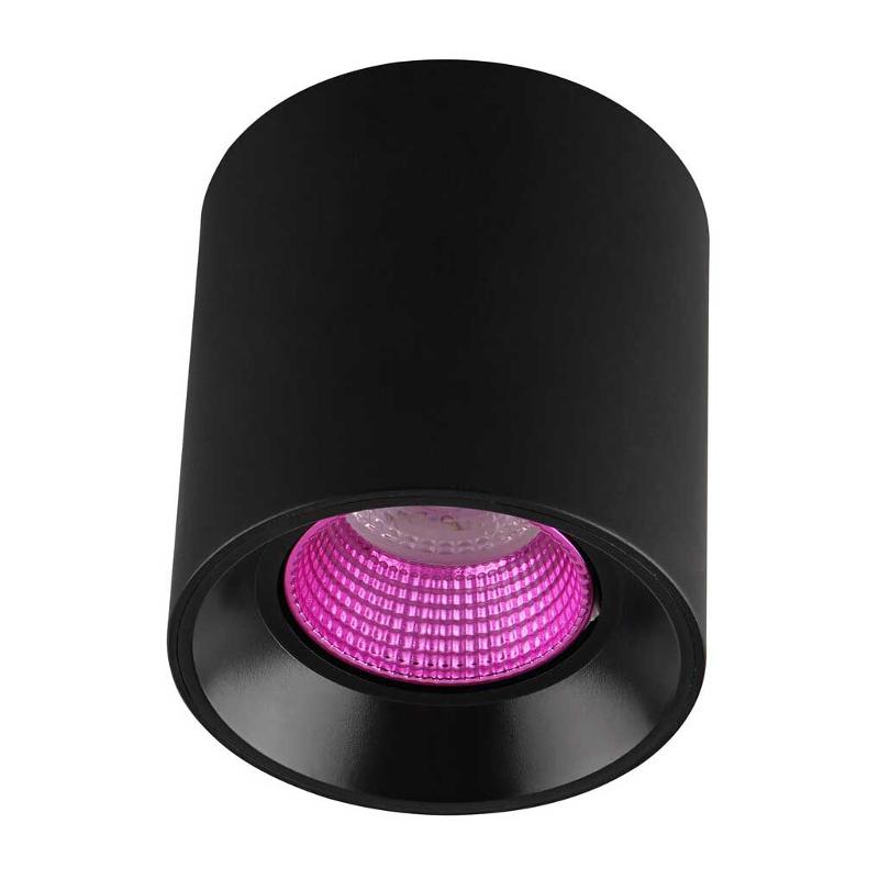 Светильник светодиодный накладной DK3090-BK+PI IP20, 10Вт, GU5.3, LED, черный/розовый, пластик