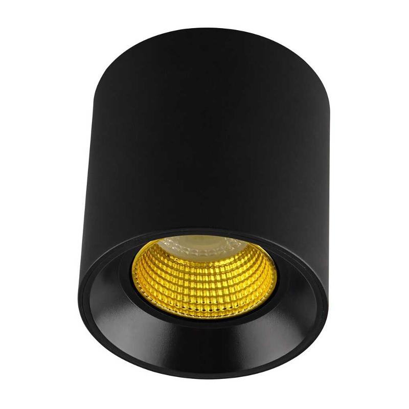 Светильник светодиодный накладной DK3090-BK+YE IP20, 10Вт, GU5.3, LED, черный/желтый, пластик