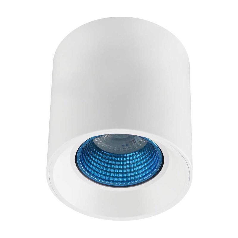 Светильник светодиодный накладной DK3090-WH+CY IP20, 10Вт, GU5.3, LED, белый/голубой, пластик