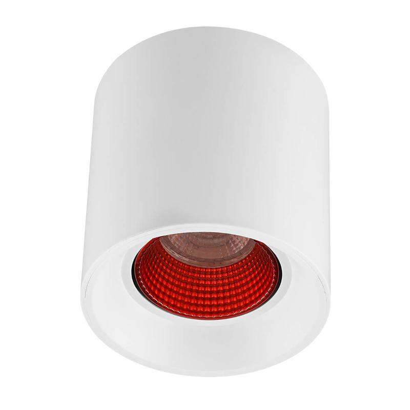 Светильник светодиодный накладной DK3090-WH+RD IP20, 10Вт, GU5.3, LED, белый/красный, пластик