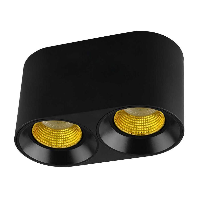 Светильник светодиодный накладной DK3096-BK+YE IP20, 10Вт, GU5.3, LED, черный/желтый, пластик