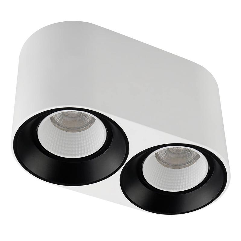 Светильник светодиодный накладной DK3096-WB+WH IP20, 10Вт, GU5.3, LED, бело-черный/белый, пластик