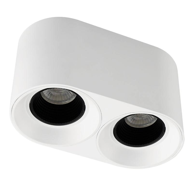 Светильник светодиодный накладной DK3096-WH+BK IP20, 10Вт, GU5.3, LED, белый/черный, пластик