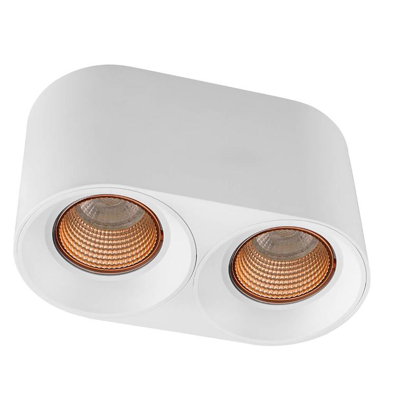 Светильник светодиодный накладной DK3096-WH+BR IP20, 10Вт, GU5.3, LED, белый/бронзовый, пластик