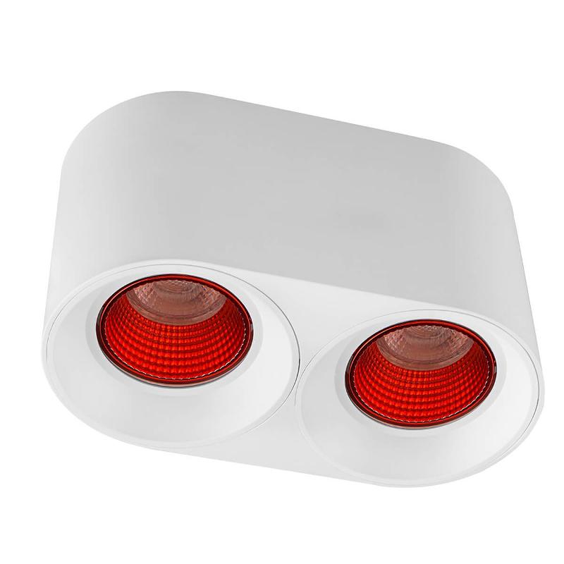 Светильник светодиодный накладной DK3096-WH+RD IP20, 10Вт, GU5.3, LED, белый/красный, пластик