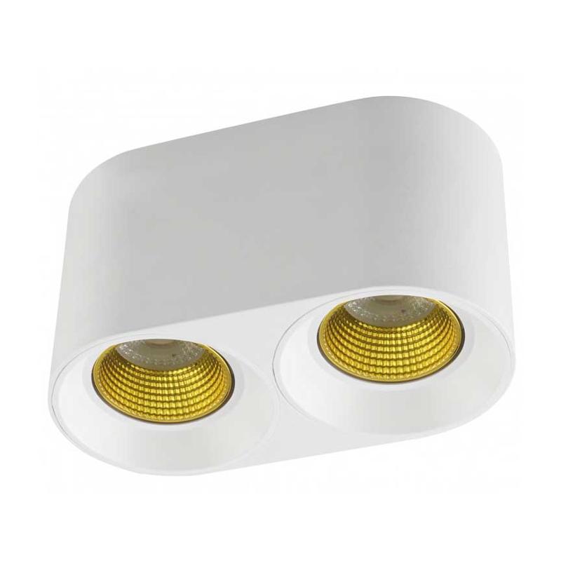 Светильник светодиодный накладной DK3096-WH+YE IP20, 10Вт, GU5.3, LED, белый/желтый, пластик