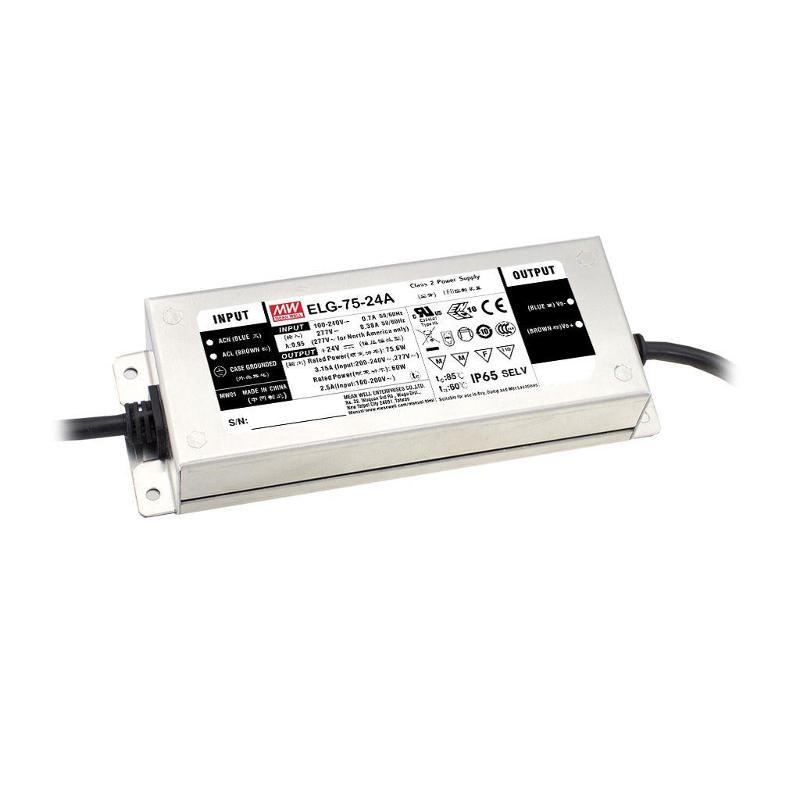 Драйвер 75Вт 24V для светодиодной ленты Meanwell IP67DALI 180x63x35,5 мм