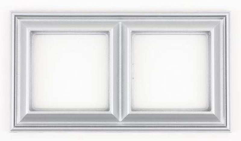 Рамка 2-поста; термопласт; алюминий; Eco Deco
