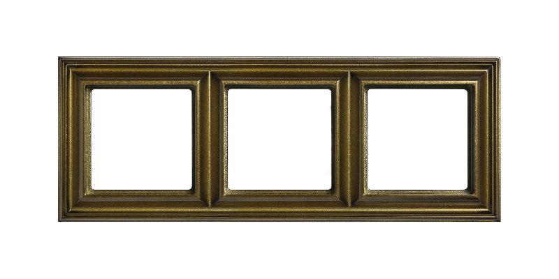Рамка 3-поста; термопласт; антик; Eco Deco