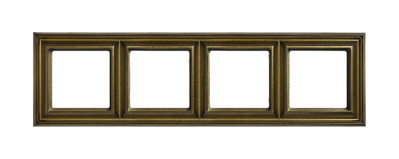 Рамка 4-поста; термопласт; антик; Eco Deco