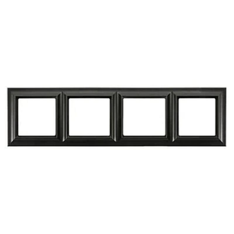 Рамка 4-поста; термопласт; черный матовый; Eco Deco